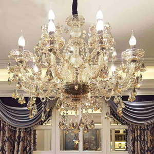 Wholesale Large Cheap <b>Pendant</b> Lamp Modern Home <b>Chrome</b> Finish Glass K9 Crystal europe Chandeliers - Product Image 1