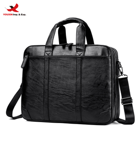 Bolso de Hombro de Cuero PU de Alta Calidad para Portátil, Tipo Tote, para Viajes, Portátil, para Hombre, OEM, Pedido Mixto al por Mayor RTS - Product Image 1