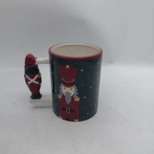 El boyalı noel fındıkkıran istiflenebilir seramik kahve kupalar kolu su bira çay süt hediyeler özelleştirilebilir Logo toptan - Product Image 4