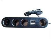 Chargeur USB Double DC 12V avec Prise Allume-Cigare Voiture 4 Voies et Port de Charge 5V 1000mA 24V