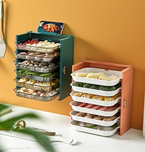 Estante de almacenamiento multicapa para cocina, organizador lateral de <span class=keywords><strong>3</strong></span> y 6 capas, gran oferta, para vegetales, montado en la pared - Product Image 2