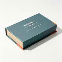 Boîte en carton rigide de haute qualité en forme de livre pour carte, avec doublure en éponge, boîte cadeau pour carte de crédit VIP