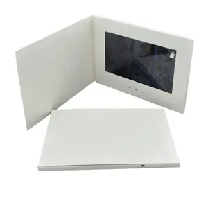 Boş Video broşür şablonu, LCD ekran içine gömülü özel baskılı kapaklı veya ciltli broşür