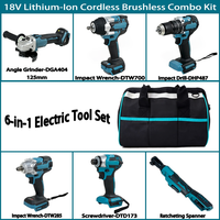Ensemble d'outils à batterie 18V : tournevis 6-en-1, embout de perceuse et kit de travail du bois ; ensemble d'outils professionnels pour la réparation automobile.