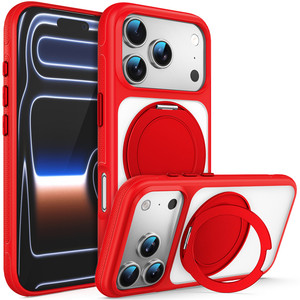 Funda Transparente de TPU+PC con Soporte Magnético Giratorio 360° y Anillo de Carga Inalámbrica para <span class=keywords><strong>iPhone</strong></span> 17 <span class=keywords><strong>Pro</strong></span> Max 16 <span class=keywords><strong>Pro</strong></span> 15 <span class=keywords><strong>14</strong></span> <span class=keywords><strong>13</strong></span> - Product Image 1