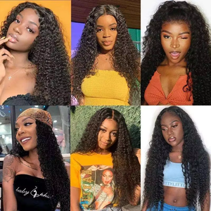 Venditore di capelli crudi senza colla <span class=keywords><strong>Afro</strong></span> crespo <span class=keywords><strong>parrucca</strong></span> riccia in pizzo capelli umani anteriori parrucche donne 250 densità capelli ricci brasiliani per donne nere - Product Image 6