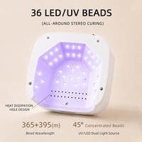 Lampe à ongles UV LED sans fil 168W 2-en-1 rechargeable avec longueurs d'onde 405/365nm, 44 perles et séchage rapide pour usage domestique et professionnel