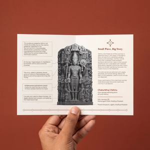 Escultura de Chaturbhuj Vishnu del siglo XII, réplica del Museo del Conservador Cósmico, pieza decorativa para santuario. - Product Image 6