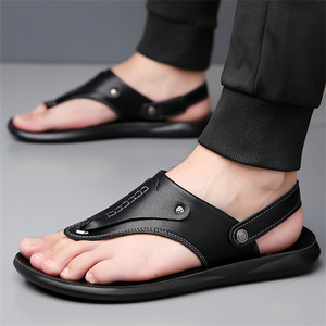 Sandalias de Playa para Hombre, de PU, Verano, Exterior, Punta Abierta, Cómodas, Casuales, Ligeras, Antideslizantes - Product Image 3