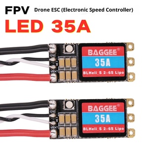 BAGGEE BLHeli_S 35A 45A 2-6S ESC แบบไม่มีแปรงถ่านพร้อมไฟ LED สำหรับโดรนแข่ง FPV - Product Image 1