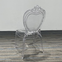 Hochwertige Transparente PC-Acryl Prinzessinnen-Hochzeitsstühle für Events, Luxushotels, Gastronomie, Outdoor und Wohnzimmer-Möbel