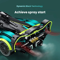 Guly 10658 1:8 ABS Utopia Super Car, Bloques de Construcción de Modelos, 3328 Piezas, en Caja, Juguetes Educativos Electrónicos DIY para Niños, Regalo de Navidad
