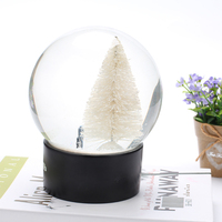 Fabrication Fujian Fournisseur Personnalisé Résine Pas Cher Arbre de Noël Cadeaux Boule à Neige en Verre