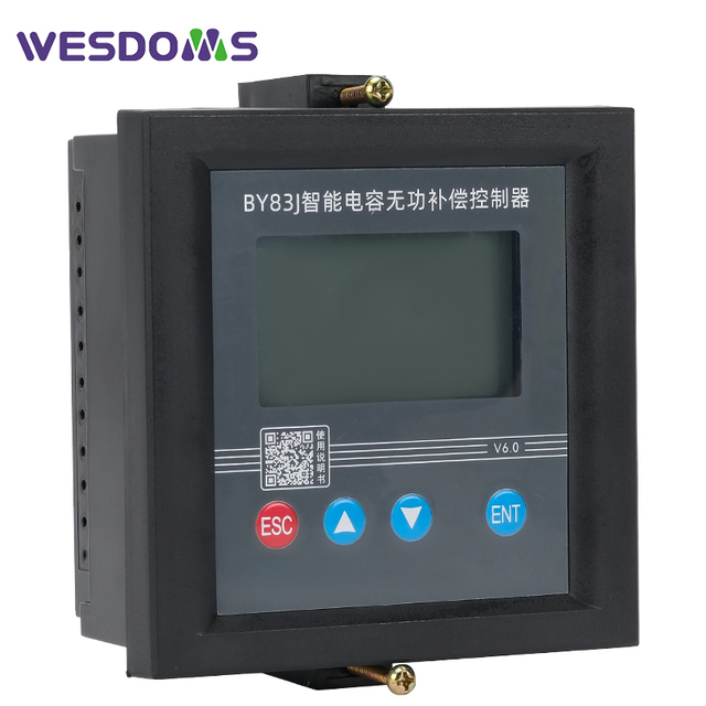 WESDOMS AC220V Intelligent Low-voltage Reactive Power Compensation Controller BY83J CQC Certified Black Universal Multiple