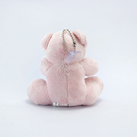 Faire des porte-clés en peluche ODM EN71 standard saint valentin mignon rose amour ours en peluche avec coeur