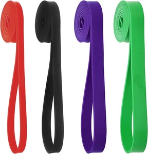 좋은 품질 빨간색 두꺼운 피트니스 저항 밴드 사용자 정의 로고 - Product Image 4