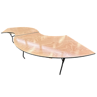 Table pliante en contreplaqué en forme de serpent ondulé pour les mariages