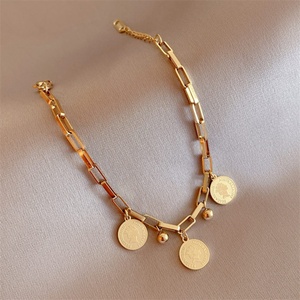 Wholesale Gold Stainless Steel Chain <b>Bracelet</b> Heart Shaped <b>Shell</b> Pendant <b>Bracelet</b> - Product Image 5