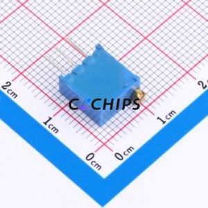 Résistance/potentiomètre réglable 3296W-200, composant traversant (THT)-3P, 9,5x4,8 mm, résistance 20 ohms, 10 %, 500 mW, 250 ppm/ ℃ - Product Image 2