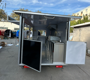 รถพ่วงครัวเคลื่อนที่ รถพ่วงขายกาแฟและของหวาน รถพ่วงขายบาร์บีคิว รถขายเบียร์ รถขายอาหารพร้อมเตาย่าง รถพ่วงขายเอสเพรสโซ ร้านค้าเคลื่อนที่ - Product Image 4