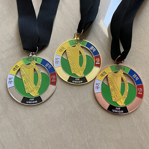 Médaille 3D personnalisée pour le sport Kick Boxing Taekwondo Grand Or Bronze Argent avec ruban Médailles de compétition personnalisées - Product Image 6