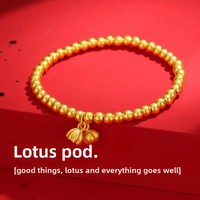 Bracelet traditionnel plaqué or Two Worlds of Joy pour femme Bracelet mode héritage exquis