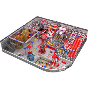 <strong>Ball</strong> Pool Pit <strong>Ninja</strong> Warrior Obstacles Interesting Soft Play Area Center Indoor Playground <strong>Ninja</strong> Swing Bridge with Wall Game - Product Image 2