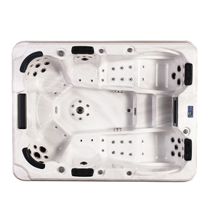 חם אמבטיה JY8002 פיברגלס בריכת ספא בודד טיפול עץ משולבת עיסוי (אוויר & Whirlpool) אקריליק פינת פיברגלס ושרף - Product Image 3