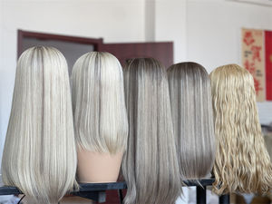 Extensiones de cabello europeo de nuevo diseño 2025, pelucas superiores de encaje HD sin pegamento, cabello eslavo con nudo Invisible para mujeres blancas - Product Image 5