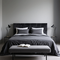 Ensemble de draps de lit en microfibre de luxe en gros, taille king, 4 pièces, sans plis, poche profonde, draps ajustés avec taies d'oreiller