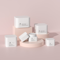 Pot cosmétique carré moderne et minimaliste pour emballage de produits de beauté, impression sérigraphique, 5g 10g 20g 30g 50g