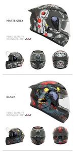 Vente en gros certifié Dot unique Safe Crash Personnalité unisexe Casque <span class=keywords><strong>Venom</strong></span> à double lentille Casque intégral pour motos - Product Image 3