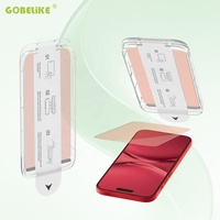 Kit d'installation de protection d'écran en verre trempé anti-lumière bleue et rouge pour téléphones mobiles iPhone Duo 18 Pro Max 18 Pro
