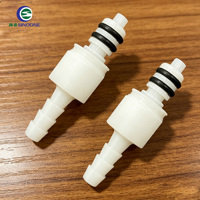 Raccord rapide pour liquides 3/16'' à basse pression pour l'irrigation agricole et le refroidissement industriel, coupleur à valve en POM