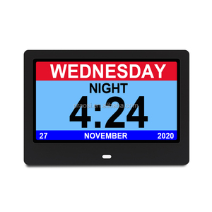 Thâm quyến nhà máy Hot Bán 7 inch Màn hình LCD mất trí nhớ Alzheimer người cao niên kỹ thuật số lịch đồng hồ bàn với Photo slideshow - Product Image 5