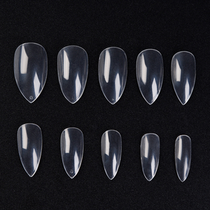 Boîte de 500 faux ongles longs en ABS transparents, style French Eagle Hook, pour extension d'ongles en acrylique et gel, manucure - Product Image 1