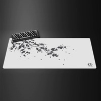 Tapis de souris de jeu Black Sakura, tapis de bureau Kawaii violet, grand tapis de bureau, accessoires, tapis de souris à fleurs de cerisier, tapis d'ordinateur pour joueur