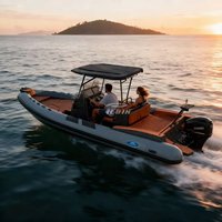 Haide CE 25 pies Lujoso Bote Neumático SP760, Bote Jon, Catamarán de Aluminio Soldado, Velero, Embarcaciones Pequeñas, Bote de Pesca, Accesorios para Kayak