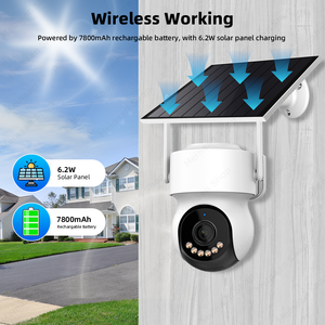 OEM 4MP 2K 24/7 kỷ lục aov năng lượng mặt trời bảng điều khiển Powered an ninh PTZ <span class=keywords><strong>IP</strong></span> <span class=keywords><strong>Camera</strong></span> icsee không dây CCTV ngoài trời wifi 4 gam Sim Thẻ năng lượng mặt trời máy ảnh - Product Image 3