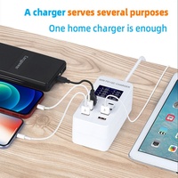 Station de charge USB 8 ports 60W avec affichage LCD pour iPhone, iPad, Samsung, Kindle, tablette, écouteurs