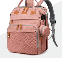 Sac à langer élégant pour femme, étui pour sucette, grand sac de rangement multifonction, matelas à langer, sangles de poussette, fermeture éclair, économiseur d'énergie