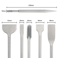 Jeu de burins plats SDS MAX PLUS pour marteau perforateur, pour maçonnerie et pierre dure