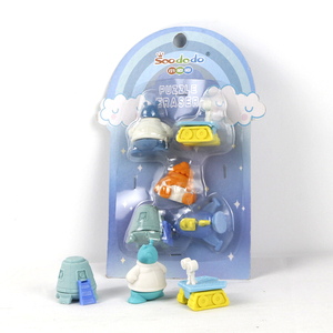 Soododo XDDU-2 văn phòng phẩm thiết lập 3D hình cao su Tẩy bút chì tẩy tàu vũ trụ người ngoài hành tinh UFO tẩy - Product Image 2