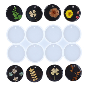 Stampi in Silicone Rotondi e Ovali per Resina Epossidica Fai-da-Te, Stampi per Ciondoli, Orecchini, Ciondoli per Borse e Portachiavi - Product Image 6