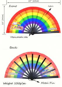 Abanico de Bambú Plegable Grande, Personalizado con Diseño de Ángel, para Uso Promocional en Halloween 2025 - Product Image 3