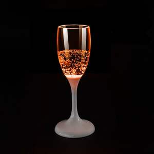 Flûtes à champagne LED lumineuses activées par le liquide, en plastique de qualité alimentaire, pour mariage, toast, boissons, cadeau de fête pour la mariée et le couple - Product Image 2
