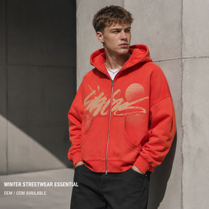 Sudadera Polar con Capucha y Cremallera para Hombre, de Lujo, de Felpa, Piel Sintética, de Alta Moda - Product Image 2