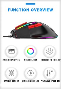 有線マウスメカニカルRGB発光デスクトップコンピュータノートEスポーツゲームビジネス光電マウス - Product Image 4