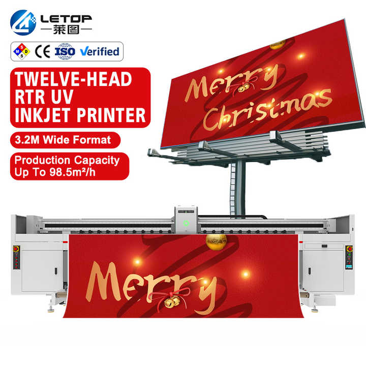 LETOP Large Format Roll to Roll Vinyl Sticker Banner Konica 1024I Solvent Mini Uv Printing ...