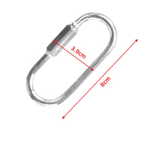 Mousqueton de sécurité industriel M7M8 en fer zingué à connexion rapide pour corde, balançoire, alpinisme et usage extérieur - Product Image 2